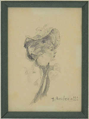 PROFILE OF A YOUNG WOMAN IN A HAT