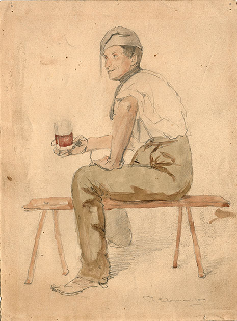 MAN WITH A GLASS OF WINE