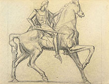 STUDY FOR AN EQUESTRIAN MONUMENT, IN PROFILE