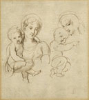 TWO STUDIES FOR A WOMAN HOLDING A BABY