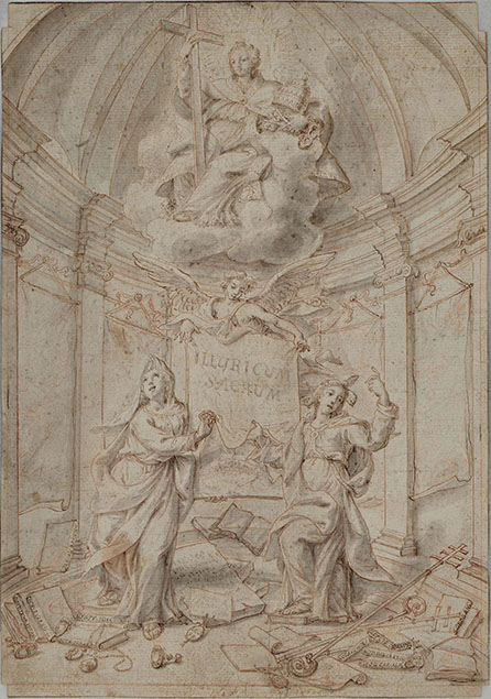 PROJECT FOR THE FRONT PAGE OF DANIELE FARLATI'S VOLUME ILLYRICUM SACRUM, 1751