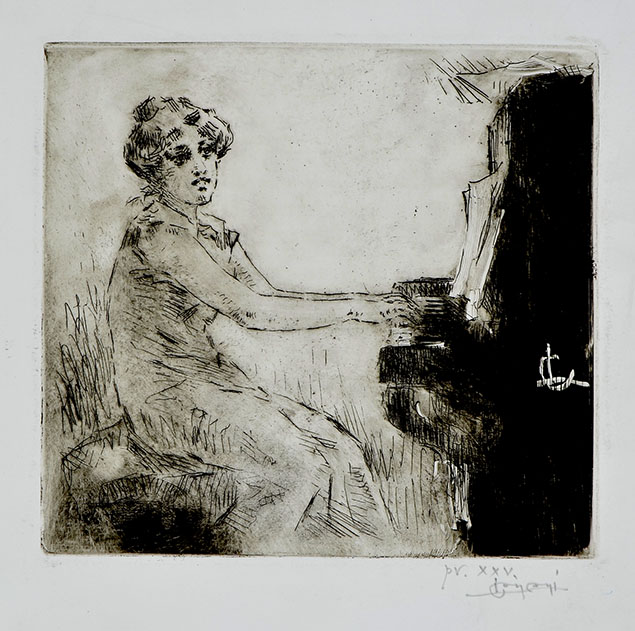 FANCIULLA AL PIANOFORTE