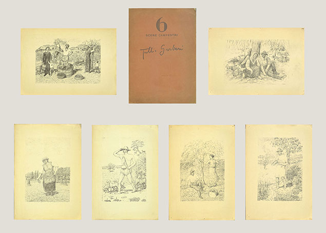 SCENE CAMPESTRI the full series of six lithographs