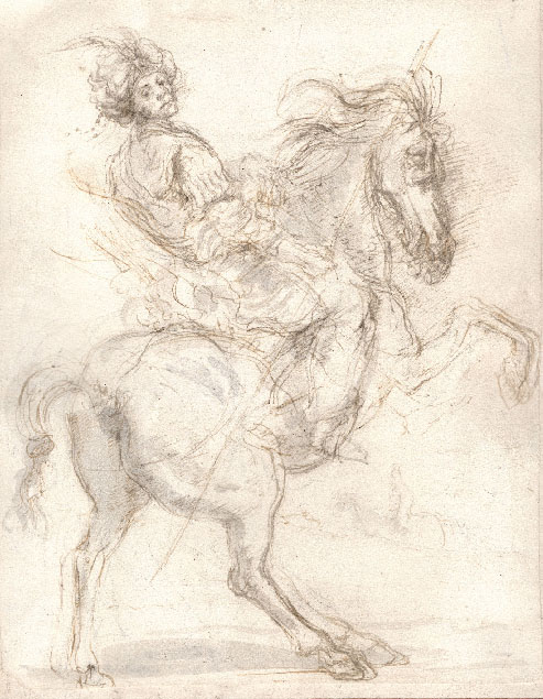A TURKISH HORSEMAN A forgery in the style of Stefano Della Bella