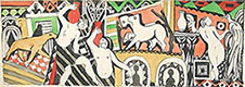 A FRIEZE WITH FIGURES AND ANIMALS