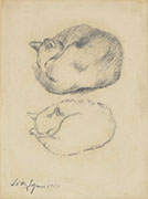 TWO STUDIES OF SLEEPING CAT