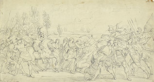 THE SABINE WOMEN INTERPOSING THEMSELVES TO SEPARATE THE ROMANS AND SABINES