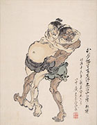 TWO SUMO WRESTLERS FIGHTING