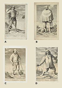FOUR ENGRAVINGS DEPICTING ITINERANT WORKERS IN ROME