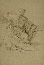 STUDY OF AN APOSTLE (recto) TWO STUDIES FOR AN APOSTLE WHO CARRIES A BOOK (verso)